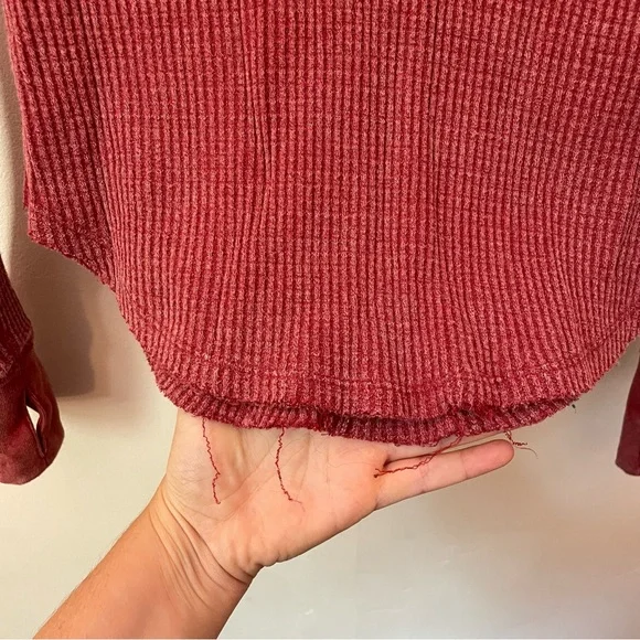 We The Free Crimson Red Knit Thermal - Picture 5 of 6